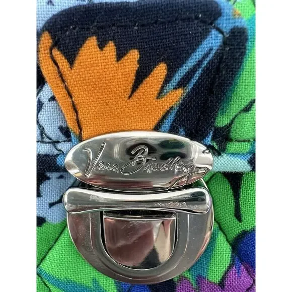 Rare Vera Bradley Floral Crossbody Purse with Front Clasp Back Pocket Zip - Picture 2 of 7